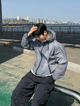 Rex cut line zipper windbreaker