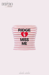 Love Me Stripe Tube Top Sweatpants Set (SET)