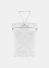 Rove Flower Halter Knit Top
