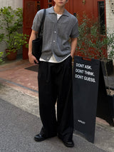 Dope two-tuck wide diagonal slacks