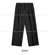 Rondel two-tuck wool wide slacks