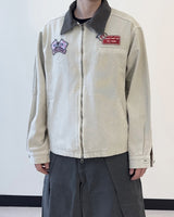 Woven Patch Pigment Work Jacket