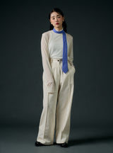 Back string pants (beige)