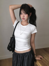 26SS★ [MADE] Ahen Basic Slim Short Sleeve T-shirt