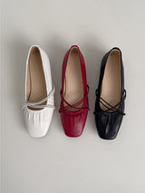 Cross-banding Mary Jane flat shoes