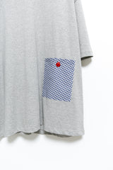 アップルボタンチェックポケットトップ(2colors)