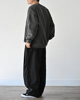 DRW D-RING ONE TUCK BALLOON PANTS BK 