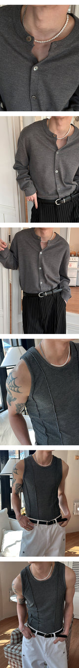 [Unisex] アンバランスパールネックレス