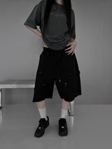 rivet flow bermuda pants (3color)