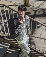 カイ ナイロン グロッシー パイピング ジップアップ