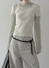 Blume Flower Embroidered Short Sleeve T-shirt