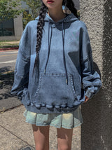 グラデーションウォッシングデニムフーディー