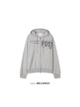 Post Printed Zip Hoodie