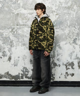CAMO FLEECE JACKET_GREEN