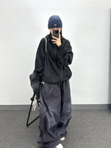 オイルブラックカーゴバルーンパンツ
