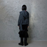 MISTY GLITTER HOODED SCARF