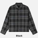 Ombre Over Check Crop Shirt