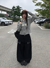 Flick チェックワイドコットンバルーンパンツ