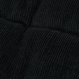 Stranger Regular Fit Corduroy Puffer Jacket (Black)