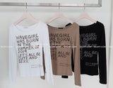 Girl's Lettering Long Sleeve T-Shirt