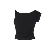 チェックスターオフショルダーTシャツ 231137997