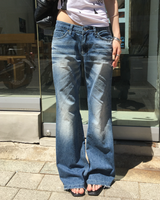 Lowrise rosy bootscut denim pants