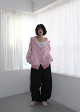 PINK HEART WIDE DENIM
