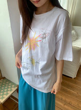 Kuon Print Loose Fit Short Sleeve Tee
