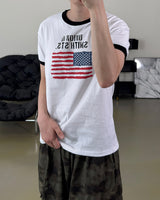 Loue American Flag Ringer Muscle Tee