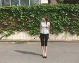 tmong sailor dot sleeveless bl