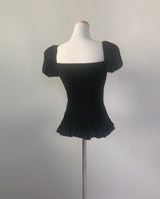 ルディカパフフリルトップ (black)