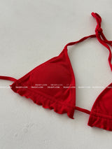 a frill ribbed bikini