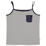 ストライプポケットポイントノースリーブ [NAVY]