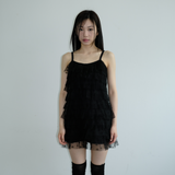 SHA エンブロイダリーカンカンドレス _BLACK