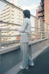 Skirt layered pants (Gray)