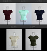 Cap Sleeve Contour U-Neck Slim Top