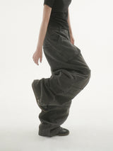 Cut-out バックルデニムパンツ -2C
