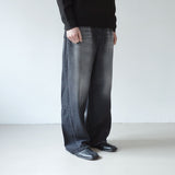 diagonal wide denim