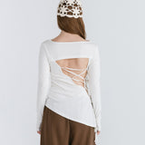 BACKLESS STRAP T-SHIRT / IVORY