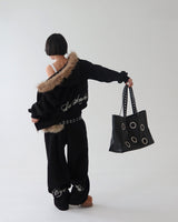 Barney lettering wide pants
