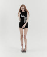 ティースノースリーブTシャツ Black