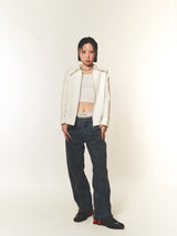 ビッグカラー2ウェイジッパーシャツ (FOR WOMEN)