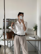 Fates Two-Pintuck Wide Slacks