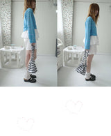 see-through crop stripe tee
