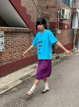 ノイア レタリング ルーズフィット ショートスリーブ ティー