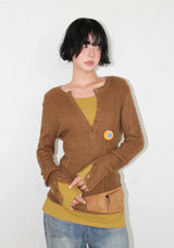 HENLEY BUTTON SLIM KNIT
