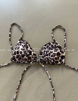 a leopard-frilled bikini