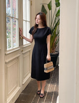 Opil Balloon Sleeve Linen Long One Piece