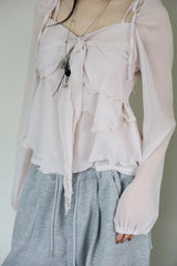 Sage chiffon blouse