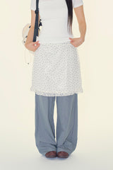Selique dot frill skirt